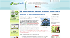 Desktop Screenshot of naturalhealthsciences.com