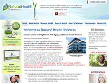 Tablet Screenshot of naturalhealthsciences.com